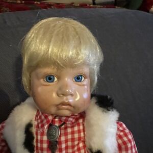 ASHTON-DRAKE GALLERIES LITTLE‎ BUCKAROO DOLL  14" PORCELAIN  FIGURE 1999 READ